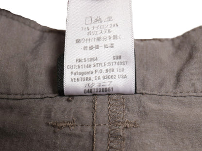 パタゴニア ソル パトロール ショーツ メンズ 34 / 07年製 アウトドア ナイロン ショートパンツ 短パン ノータック ワンポイント 薄手 濃灰
