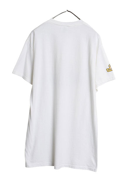 デッドストック 90s 00s 企業 ミラー ビール プリント 半袖 Tシャツ メンズ L / 当時物 オールド グラフィック イラスト ヘビーウェイト 白