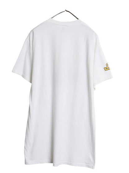 デッドストック 90s 00s 企業 ミラー ビール プリント 半袖 Tシャツ メンズ L / 当時物 オールド グラフィック イラスト ヘビーウェイト 白