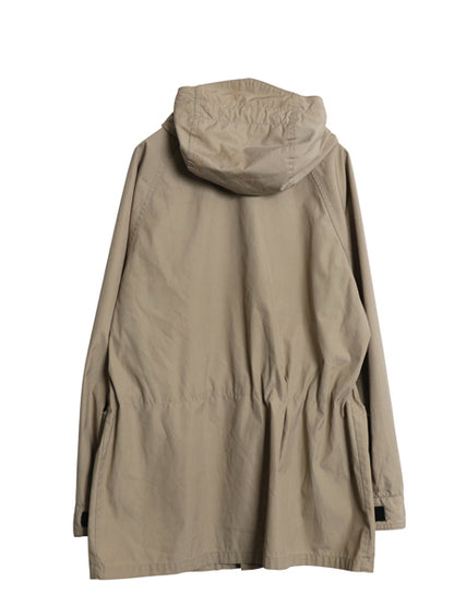 70s ★ REI マウンテンパーカー ジャケット メンズ L 程/ ヴィンテージ アウトドア ナイロン フード ハイネック フルジップ 無地 ベージュ