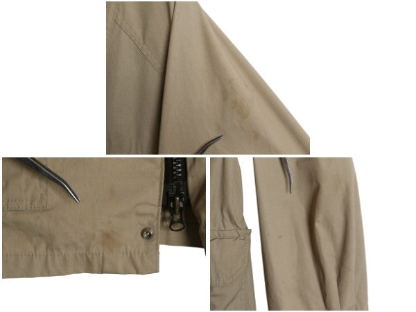 70s ★ REI マウンテンパーカー ジャケット メンズ L 程/ ヴィンテージ アウトドア ナイロン フード ハイネック フルジップ 無地 ベージュ