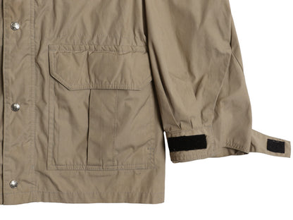 70s ★ REI マウンテンパーカー ジャケット メンズ L 程/ ヴィンテージ アウトドア ナイロン フード ハイネック フルジップ 無地 ベージュ