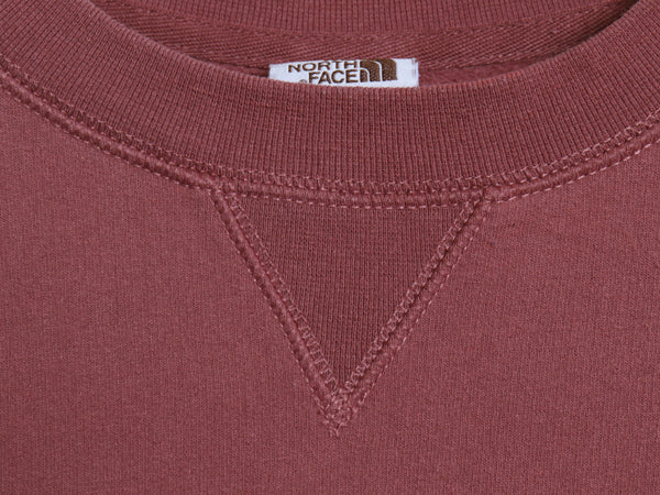 ノースフェイス ワンポイント ロゴ 刺繍 スウェット レディース XL / 古着 前V トレーナー アウトドア クルーネック 裏起毛 バーガンディー