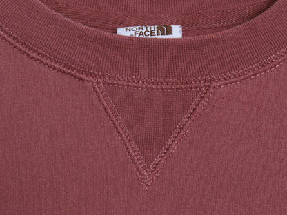 ノースフェイス ワンポイント ロゴ 刺繍 スウェット レディース XL / 古着 前V トレーナー アウトドア クルーネック 裏起毛 バーガンディー