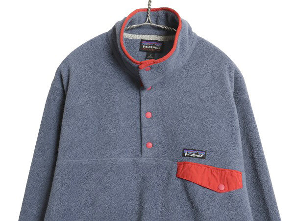 パタゴニア ライトウェイト シンチラ スナップT メンズ M 古着 18年製 アウトドア フリース プルオーバー ジャケット ブルゾン ハイネック