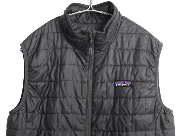 パタゴニア ナノ パフ ベスト メンズ S / 古着 16年製 中綿 ナイロン キルティング フルジップ 重ね着 前開き パッカブル シンプル グレー