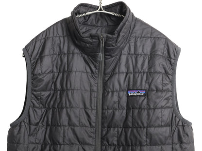 パタゴニア ナノ パフ ベスト メンズ S / 古着 16年製 中綿 ナイロン キルティング フルジップ 重ね着 前開き パッカブル シンプル グレー