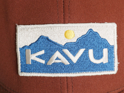デッドストック カブー ロゴ ワッペン 刺繍 メッシュ ベースボール キャップ フリーサイズ  帽子 トラッカー ハット ワンポイント ブラウン