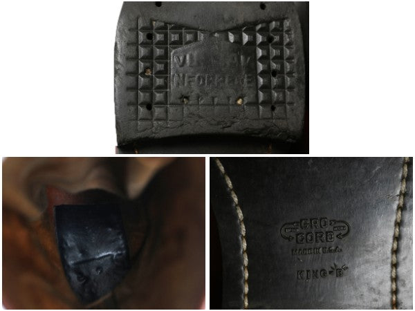 60s ★ ラッセルモカシン バードシューター ブーツ 9 メンズ 27cm / ヴィンテージ 白タグ 革靴 本革 レザー ダブルヴァンプ ロガー ワーク