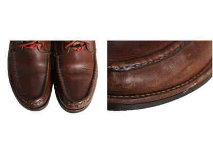 60s ★ ラッセルモカシン バードシューター ブーツ 9 メンズ 27cm / ヴィンテージ 白タグ 革靴 本革 レザー ダブルヴァンプ ロガー ワーク