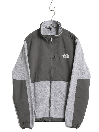 ノースフェイス デナリ ジャケット レディース L アウトドア フリース ナイロン フルジップ ブルゾン ハイネック アウター 2トーン 灰 濃灰