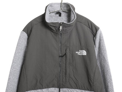 ノースフェイス デナリ ジャケット レディース L アウトドア フリース ナイロン フルジップ ブルゾン ハイネック アウター 2トーン 灰 濃灰