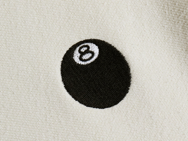 ステューシー 8ボール 刺繍 スウェット フード パーカー メンズ XL トレーナー 裏起毛 プルオーバー ヘビーウェイト 大きいサイズ ベージュ