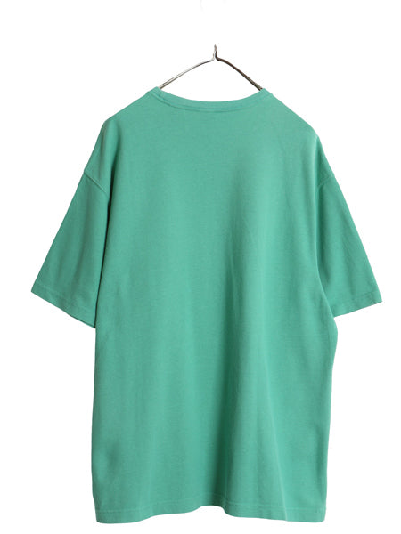 00s オールド ギャップ 鹿の子 ポケット付き 半袖 Tシャツ メンズ L / 無地 ポケT ヘビーウェイト コットン カットソー ボックス グリーン