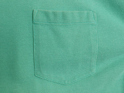 00s オールド ギャップ 鹿の子 ポケット付き 半袖 Tシャツ メンズ L / 無地 ポケT ヘビーウェイト コットン カットソー ボックス グリーン