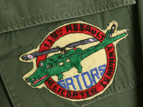 60s ★ 米軍実物 US ARMY 3rd ジャングルファティーグ ジャケット MEDIUM SHORT ヴィンテージ ミリタリー ノンリップ スコードロン パッチ