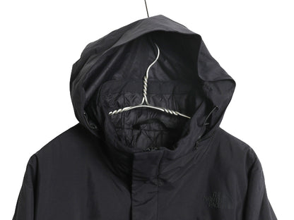 ノースフェイス DRYVENT 中綿 ナイロン ジャケット メンズ M 古着 マウンテンパーカー ジャンパー サーモボール フルジップ 収納 フード 黒