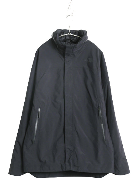 ノースフェイス DRYVENT 中綿 ナイロン ジャケット メンズ M 古着 マウンテンパーカー ジャンパー サーモボール フルジップ 収納 フード 黒