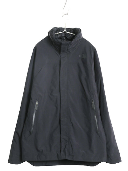 ノースフェイス DRYVENT 中綿 ナイロン ジャケット メンズ M 古着 マウンテンパーカー ジャンパー サーモボール フルジップ 収納 フード 黒