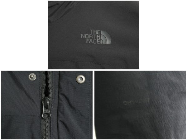ノースフェイス DRYVENT 中綿 ナイロン ジャケット メンズ M 古着 マウンテンパーカー ジャンパー サーモボール フルジップ 収納 フード 黒