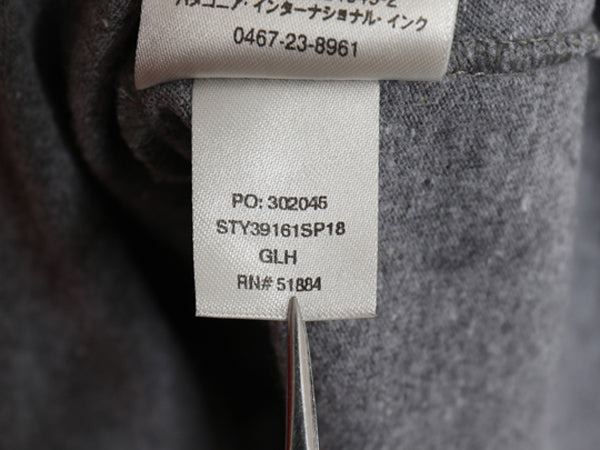 パタゴニア 両面 プリント 長袖 Tシャツ メンズ S 18年製 アウトドア ロンT ロングスリーブ P6 バックプリント ボックスロゴ カットソー 灰