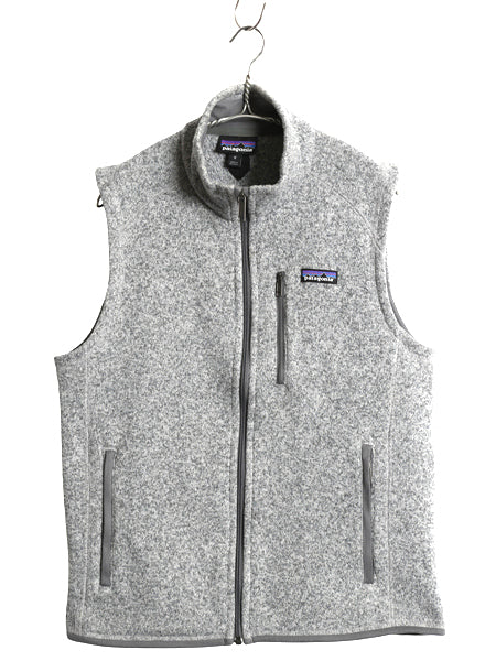 パタゴニア ベターセーター ベスト メンズ М / 古着 フリース セーター 前開き フルジップ アウトドア ハイネック 重ね着 霜降り グレー