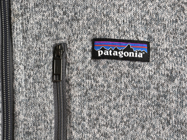 パタゴニア ベターセーター ベスト メンズ М / 古着 フリース セーター 前開き フルジップ アウトドア ハイネック 重ね着 霜降り グレー