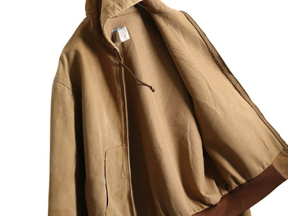 US企画 90s USA製 カーハート アクティブ ジャケット メンズ XL オールド ダック パーカー メッシュ ライナー フルジップ 大きいサイズ 茶