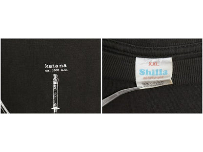 90s ★ ハイランダー ムービー ロゴ プリント Tシャツ メンズ XXL / オールド オフィシャル 当時物 映画 剣 刀 イラスト グラフィック 黒