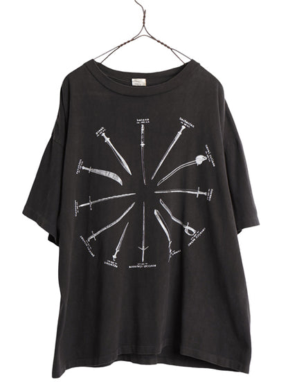 90s ★ ハイランダー ムービー ロゴ プリント Tシャツ メンズ XXL / オールド オフィシャル 当時物 映画 剣 刀 イラスト グラフィック 黒