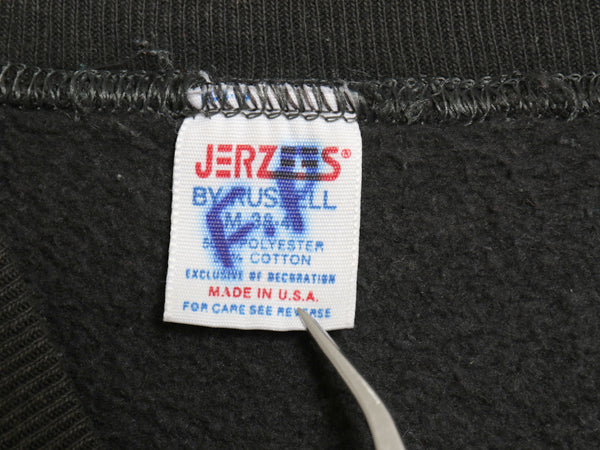 80s USA製 ジャージーズ 無地 スウェット メンズ レディース M 小さめ S 程/ ヴィンテージ ブランク トレーナー 裏起毛 ラグラン ブラック