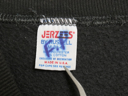 80s USA製 ジャージーズ 無地 スウェット メンズ レディース M 小さめ S 程/ ヴィンテージ ブランク トレーナー 裏起毛 ラグラン ブラック