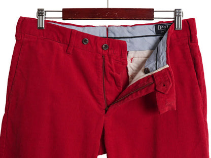 00s ポロ ラルフローレン 細畝 コーデュロイ パンツ メンズ 32 32 / オールド SLIM FIT スラックス ストレート ノータック アーミー タイプ