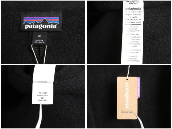 デッドストック パタゴニア ベターセーター ジャケット レディース М 新品 22年製 裏起毛 フリース セーター フルジップ ブルゾン 企業 黒