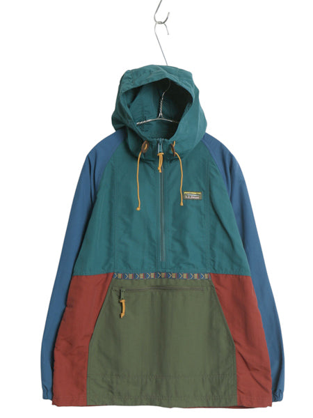 エルエルビーン ナイロン アノラック パーカー ジャケット レディース M / 古着 プルオーバー ハーフジップ マンパ ハイネック パッカブル