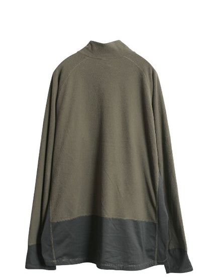 ノースフェイス ハーフジップ フリース 長袖 Tシャツ メンズ XXL / アウトドア ロンT ストレッチ ハイネック 大きいサイズ ツートン 薄手