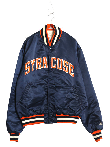 90s USA製 カレッジ ナイロン サテン スタジャン メンズ XL / オールド NFL スターター 中綿 キルティング ライナー ブルゾン 大きいサイズ