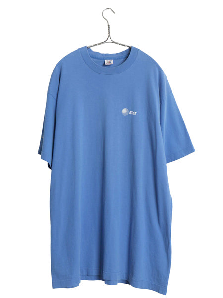 90s USA製 AT&T 企業 プリント 半袖 Tシャツ メンズ XL / オールド 当時物 オフィシャル ヘビーウェイト ワンポイント ブルー 大きいサイズ