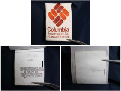 70s 80s コロンビア ナイロン アノラック パーカー ジャケット メンズ L ヴィンテージ プルオーバー ハーフジップ マンパ パッカブル 無地