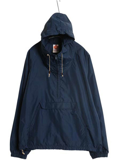 70s 80s コロンビア ナイロン アノラック パーカー ジャケット メンズ L ヴィンテージ プルオーバー ハーフジップ マンパ パッカブル 無地