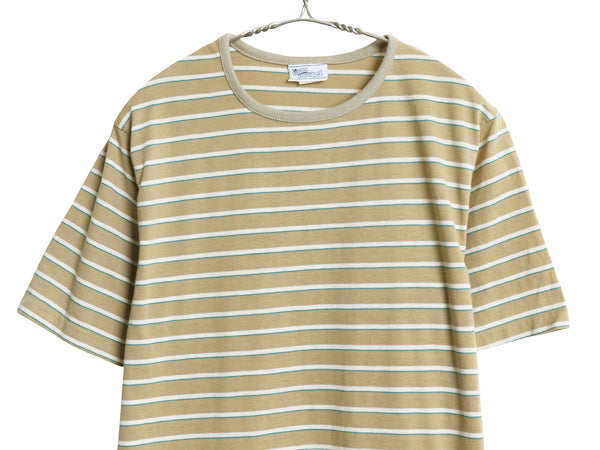 デッドストック 80s ボーダー 半袖 Tシャツ メンズ M 小さめ S / 新品 ヴィンテージ カットソー シングルステッチ マルチカラー カジュアル