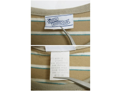 デッドストック 80s ボーダー 半袖 Tシャツ メンズ M 小さめ S / 新品 ヴィンテージ カットソー シングルステッチ マルチカラー カジュアル