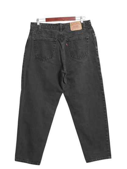 90s USA製 リーバイス 560 ルーズ フィット テーパード ブラック デニム パンツ 36 30 オールド ジーンズ ジーパン リラックス ボトムス 黒