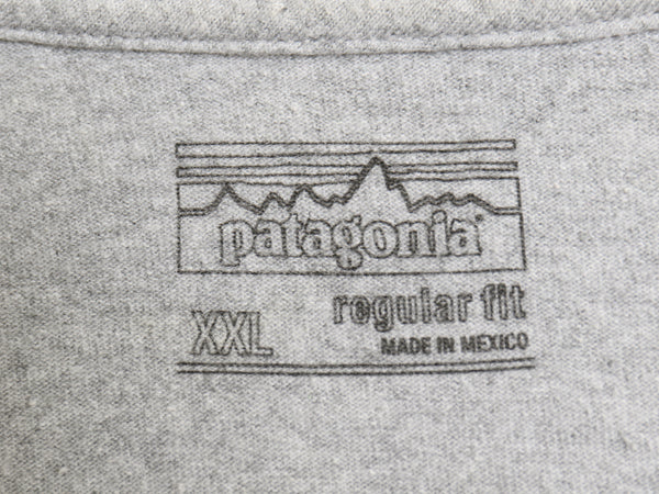 パタゴニア プリント 半袖 Tシャツ メンズ XXL / アウトドア グラフィック アート イラスト フィッツロイ カットソー 大きいサイズ グレー