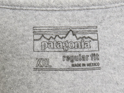 パタゴニア プリント 半袖 Tシャツ メンズ XXL / アウトドア グラフィック アート イラスト フィッツロイ カットソー 大きいサイズ グレー