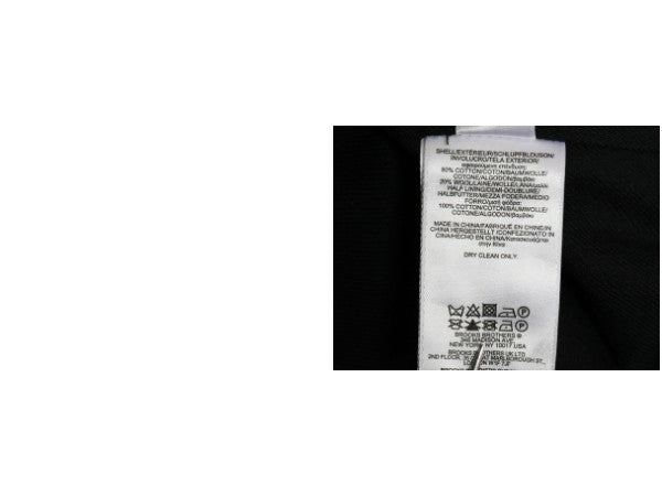 ブルックスブラザーズ ステンカラー コート メンズ 40 L 程 チェック ライナー付き ハーフコート バルマカーン シンプル 無地 紺 きれいめ