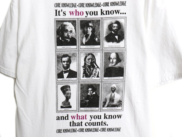 90s USA製 ★ 偉人 フォト プリント Tシャツ メンズ M / オールド 企業物 アインシュタイン ベートーベン シェイクスピア 半袖Tシャツ 白