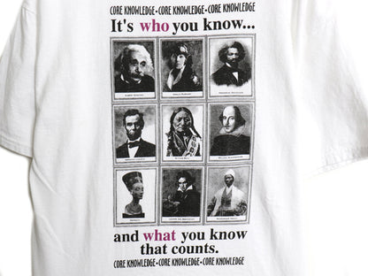 90s USA製 ★ 偉人 フォト プリント Tシャツ メンズ M / オールド 企業物 アインシュタイン ベートーベン シェイクスピア 半袖Tシャツ 白