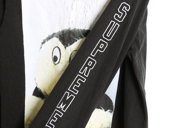 18AW USA製 シュプリーム フォト プリント 長袖 Tシャツ メンズ S / 古着 ロンT アート イラスト グラフィック ヘビーウェイト コットン 黒