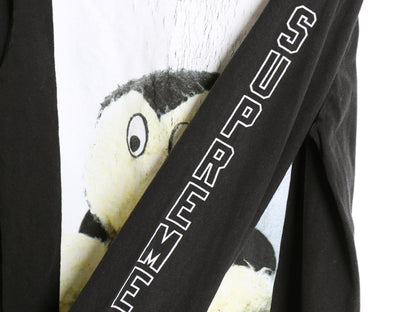 18AW USA製 シュプリーム フォト プリント 長袖 Tシャツ メンズ S / 古着 ロンT アート イラスト グラフィック ヘビーウェイト コットン 黒